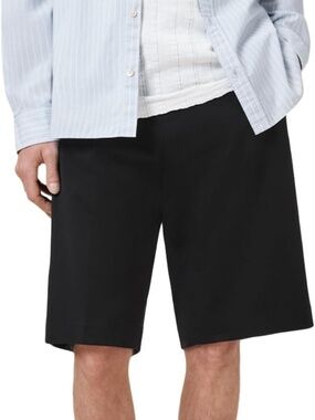 AllSaints Men's Bay Shorts - Black (67% Cotton / 30% Lyocell) Size 32